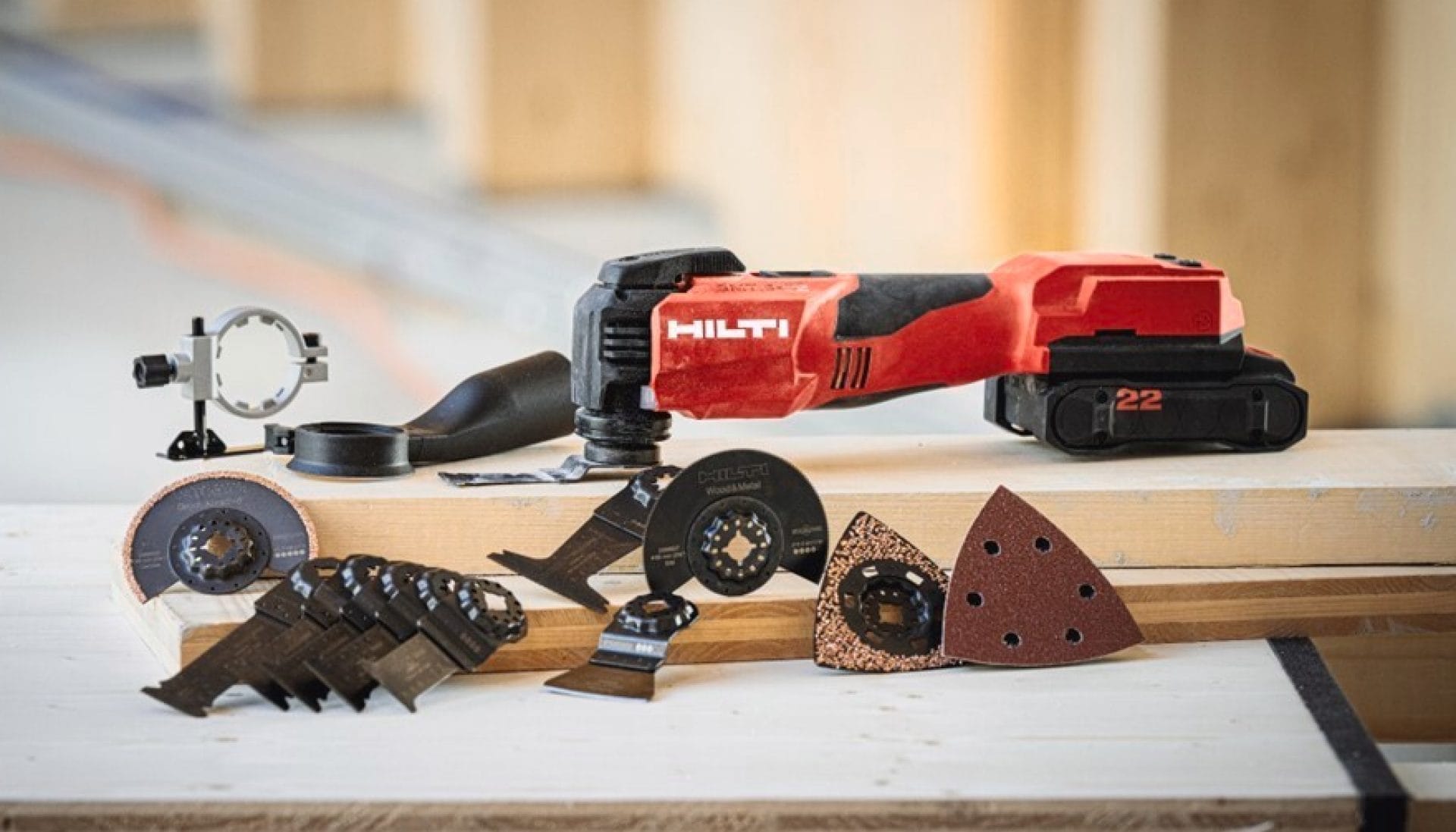 Hilti SMT 6-22 tool displayed with accessories 
