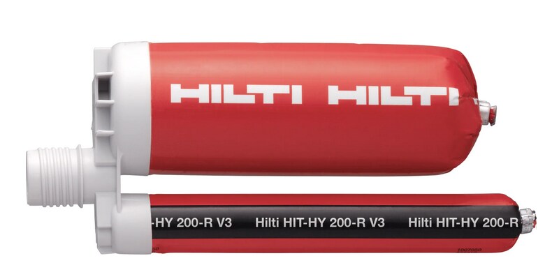 HIT-HY 200-R V3 Ultimate-performance hybrid mortar for heavy anchoring and rebar connections as part of the Hilti SafeSet system