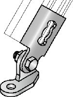 MQS-AC Channel brace connector Galvanised pre-assembled channel brace connector with increased installation flexibility for a wide range of seismic applications