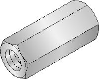 Hex coupling nut Galvanised hexagonal coupling nut for extending threaded rods