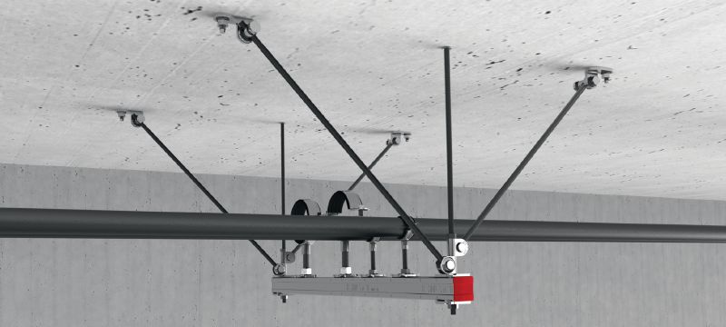 MQS-AP Seismic rod hinge Galvanised threaded rod hinge for seismic bracing of MEP support structures Applications 1